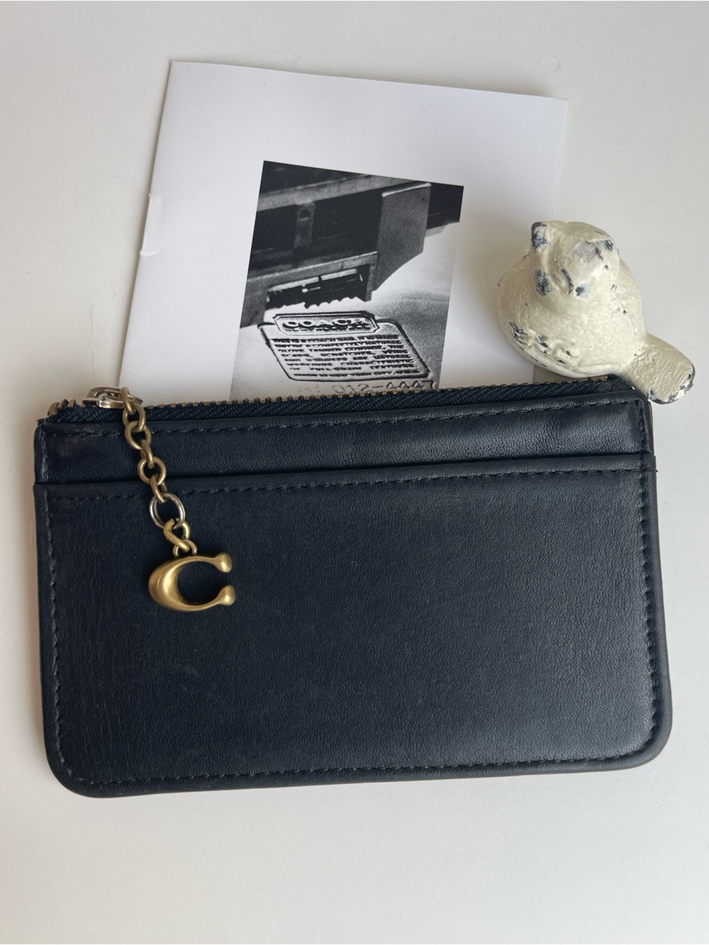 COACH Vintage Black Mini Skinny Case Wallet 6902